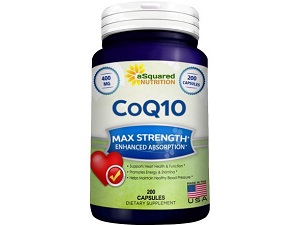 bottle of aSquared Nutrition CoQ10