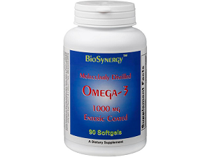 bottle of BioSynergy Omega-3 Fish Oil