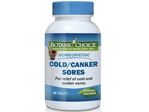 bottle of Botanic Choice Homeopathic Cold/Canker Sores Formula