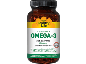 bottle of Country Life Omega 3