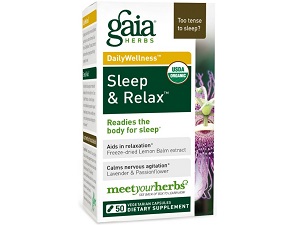 bottle of Gaia Herbs Daily Wellness Sleep and Relax