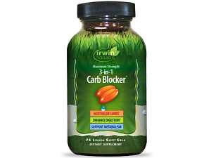 bottle of Irwin Naturals Maximum Strength 3-in-1 Carb Blocker