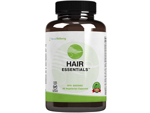 bottle of Natural Wellbeing Hair Essentials