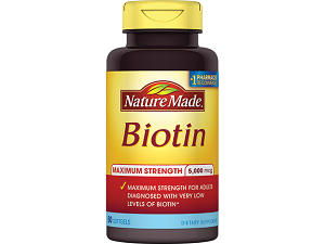 bottle of Nature Made Maximum Strength Biotin