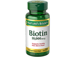 bottle of Nature's Bounty Biotin