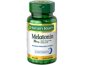 bottle of Nature's Bounty Melatonin