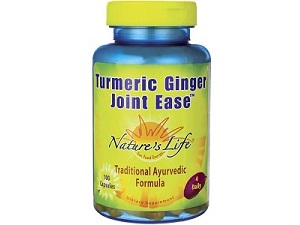 bottle of Nature's Life Turmeric Ginger Joint Ease