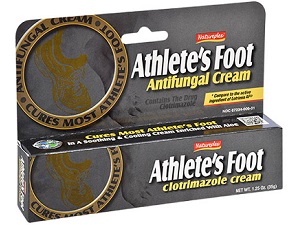 bottle of Natureplex Athlete's Foot Antifungal Cream