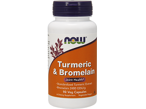 bottle of Now Turmeric & Bromelain