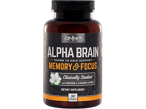 bottle of Onnit Alpha Brain