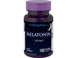 bottle of Piping Rock Melatonin