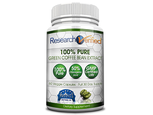 bottle of Research Verified Green Coffee Bean Extract