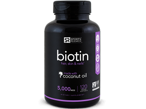 bottle of Sports Research Biotin