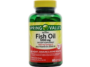 bottle of Spring Valley Fish Oil