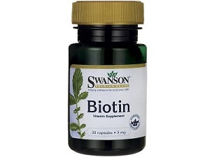 bottle of Swanson Biotin