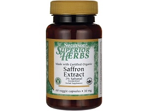 bottle of Swanson Superior Herbs Saffron Extract