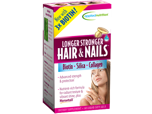 box of Applied Nutrition Longer Stronger Hair And Nails