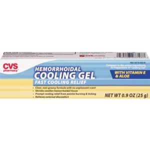 box of CVS Hemorrhoidal Cooling Gel with Vitamin E